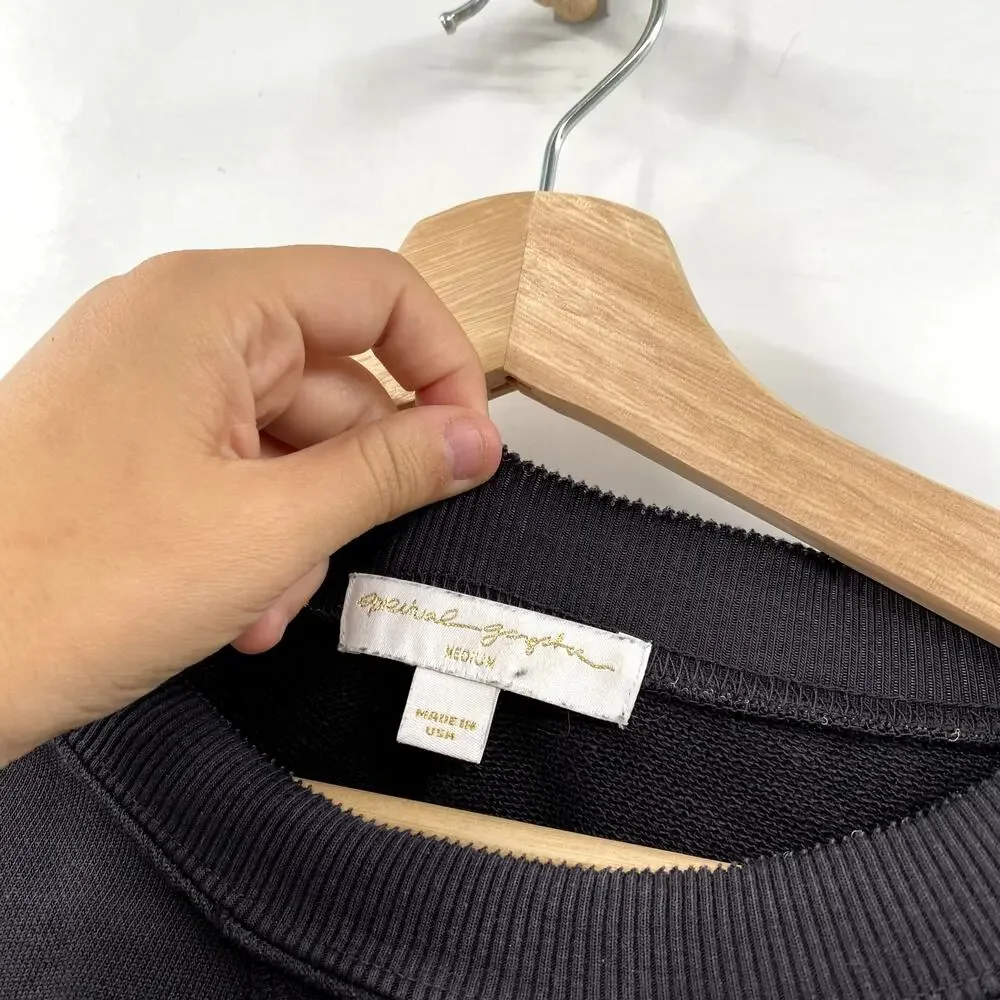 Spiritual Gangster M Gray Flare Sleeve Crewneck - Picture 3 of 5